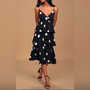 Lulus O.P.T. Black and White Polka Dot Maxi Dress